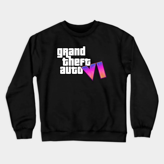 GTA 6 Crewneck Sweatshirt by Buff Geeks Art